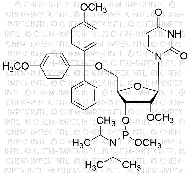 5'-O-(4, 4'-Dimethoxytrityl)-2'-O-methyl-uridine-3'-methoxy-phosphoramidite