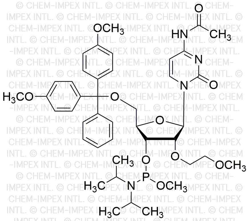 5'-O-(4, 4'-diméthoxytrityl)-N4-acétyl-5-méthyl-2'-O-méthoxyéthyl-cytidine-3'-méthoxy-phosphoramidite