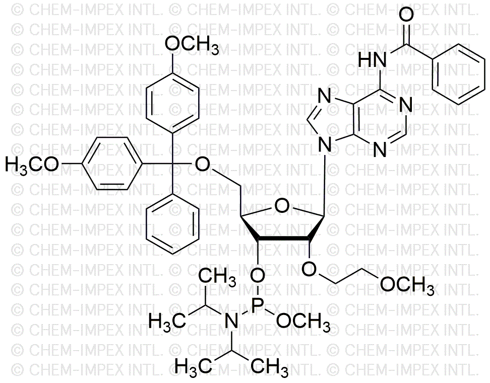 5'-O-(4, 4'-Dimethoxytrityl)-N6-benzoyl-2'-O-methoxyethyl-adenosine-3'-methoxy-phosphoramidite