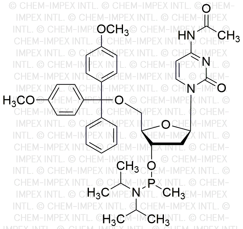 5'-O-(4, 4'-diméthoxytrityl)-N4-acétyl-2'-désoxycytidine-3'-O-[P-méthyl-(N, N-diisopropyl)]-phosphoramidite