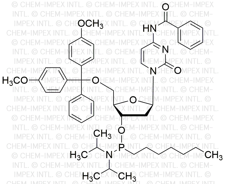 N4-Benzoil-5'-O-(4, 4'-dimetoxitritil)-2'-desoxicitosina-3'-[(N, N-diisopropil)-P-heptil]-Fosfonamidita