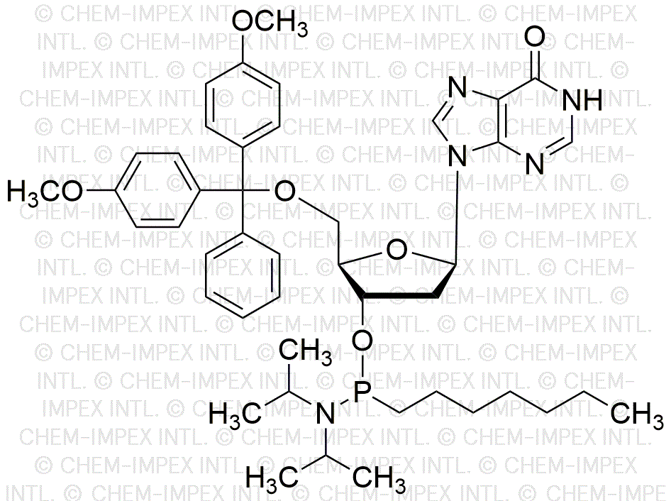 5'-O-(4, 4'-Dimetoxitritil)-2'-desoxiinosina-3'-[(N, N-diisopropil)-p-heptil]-fosfonamidita