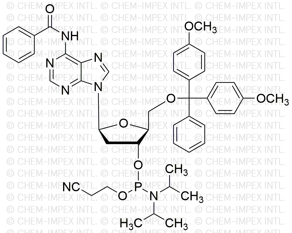 5'-O-(4, 4'-diméthoxytrityl)-N6-benzoyl-bL-2'-désoxyadénosine-3'-cyanoéthyl phosphoramidite