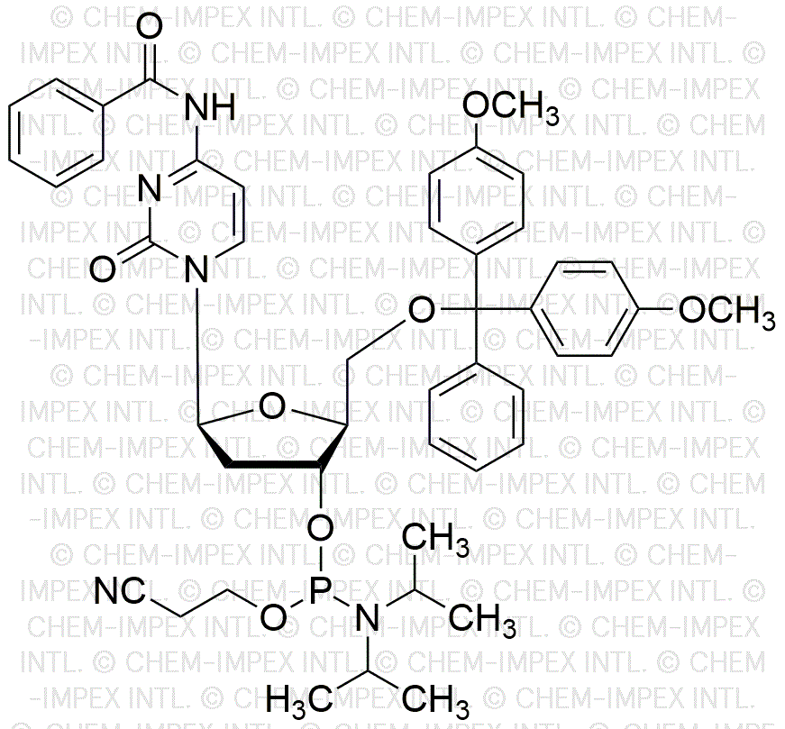 5'-O-(4, 4'-diméthoxytrityl)-N4-benzoyl-bL-2'-désoxycytidine-3'-cyanoéthyl phosphoramidite