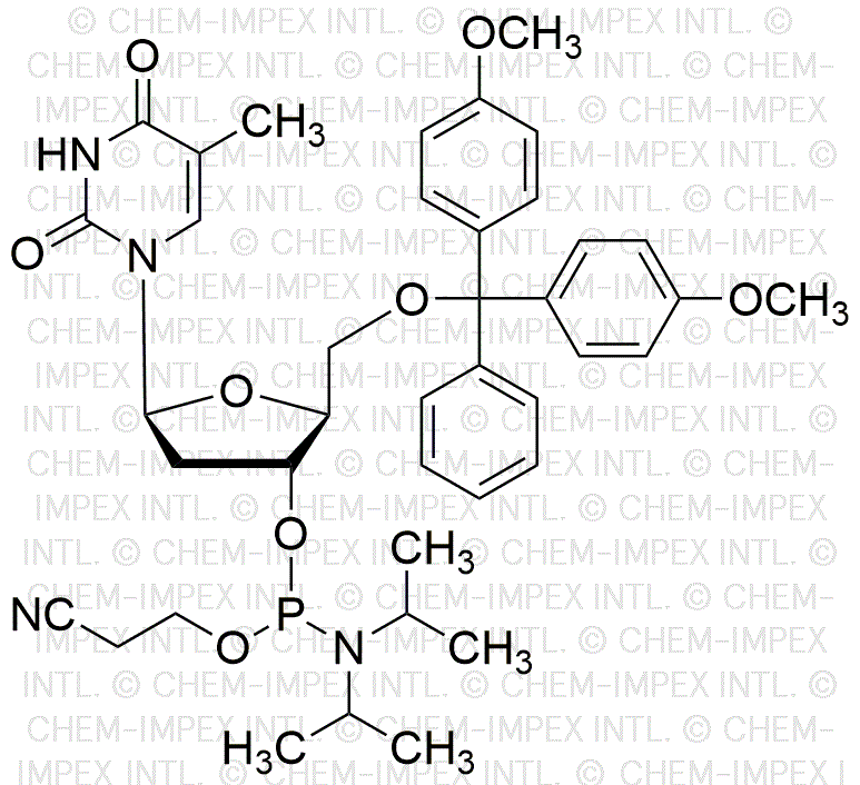 5'-O-(4, 4'-Dimetoxitritil)-bL-2'-desoxitimidina-3'-cianoetil fosforamidita