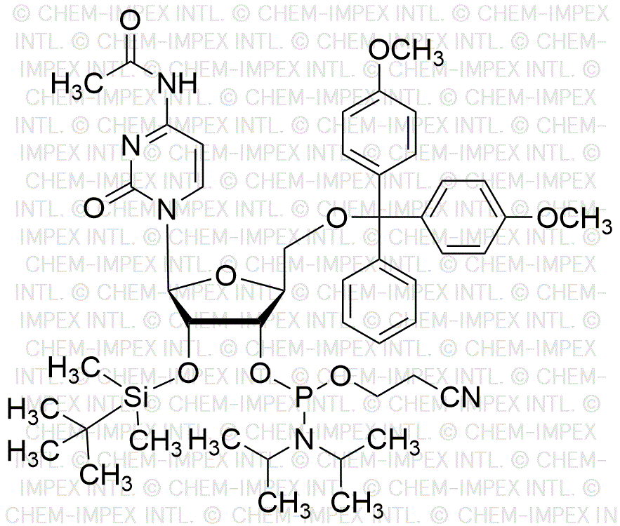 N4-Acetil-5'-O-(4, 4'-dimetoxitritil)-2'-O-(terbutildimetilsilil)-L-citidina-3'-cianoetil fosforamidita