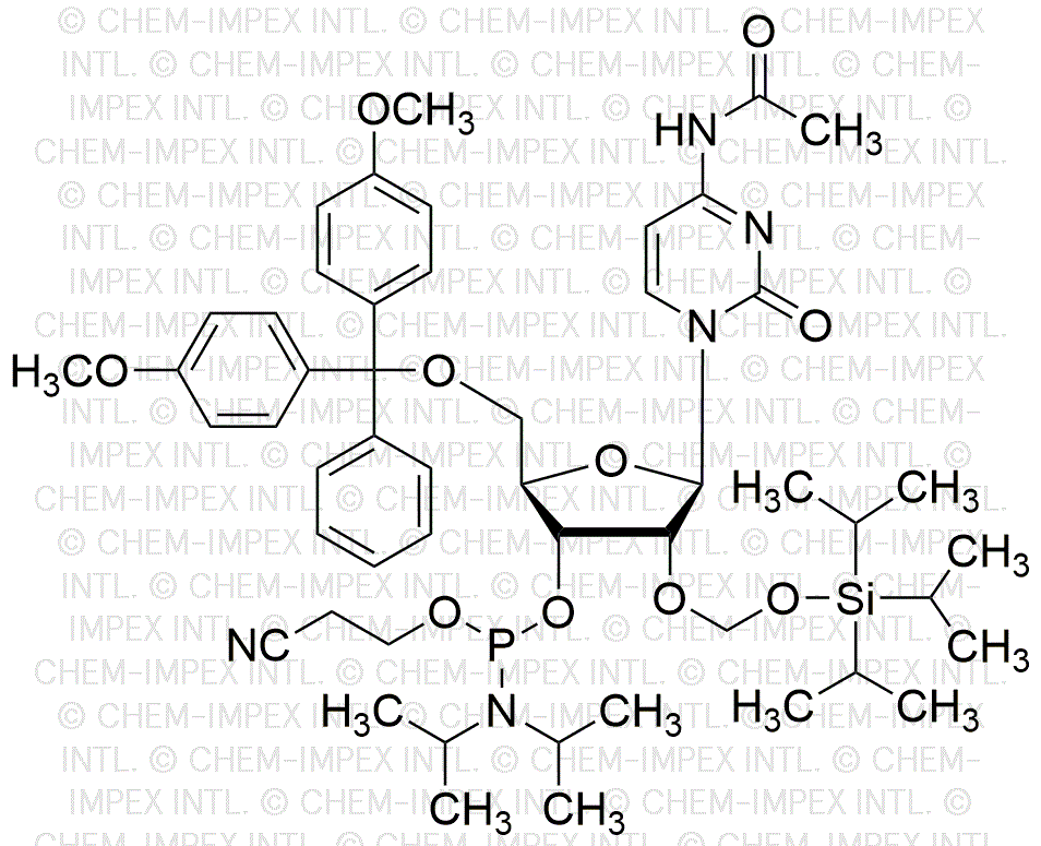 5'-O-(4, 4'-diméthoxytrityl)-N4-acétyl-2'-O-triisopropylsilyloxyméthyl-cytidine-phosphoramidite