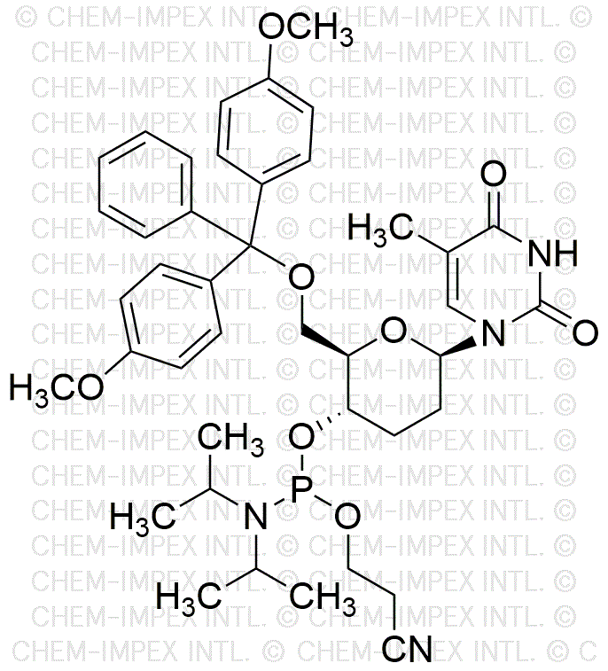 6'-O-(4,4'-Dimethoxytrityl)-9-(2',3'-dideoxy-b-D-glucopyranosyl)thiamine-3'-cyanoethyl phosphoramidite