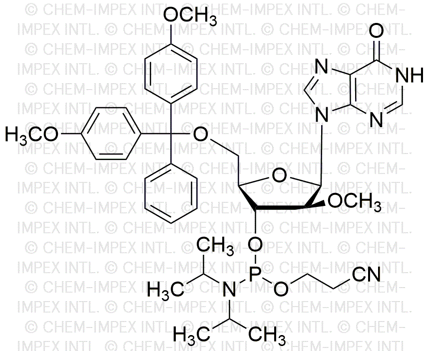 5'-O-(4, 4'-diméthoxytrityl)-2'-O-méthyl-arabinoinosine-3'-[(2-cyanoéthyl)-(N, N-diisopropropyl)] phosphoramidite