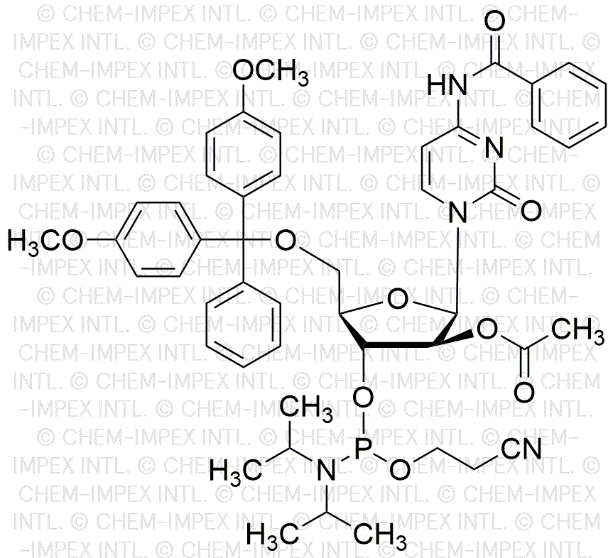 5'-O-(4, 4'-Dimethoxytrityl)-N4-benzoyl-2'-O-acetyl-arabinocytidine-3'-cyanoethyl phosphoramidite