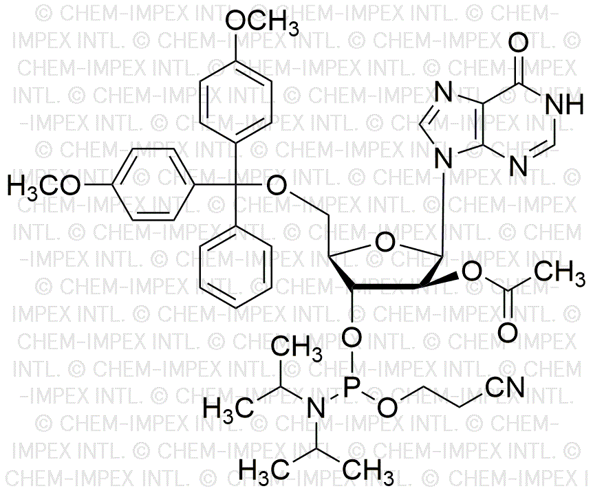 5'-O-(4, 4'-Dimethoxytrityl)-2'-O-actyl-arabinoinosine-3'-cyanoethyl phosphoramidite