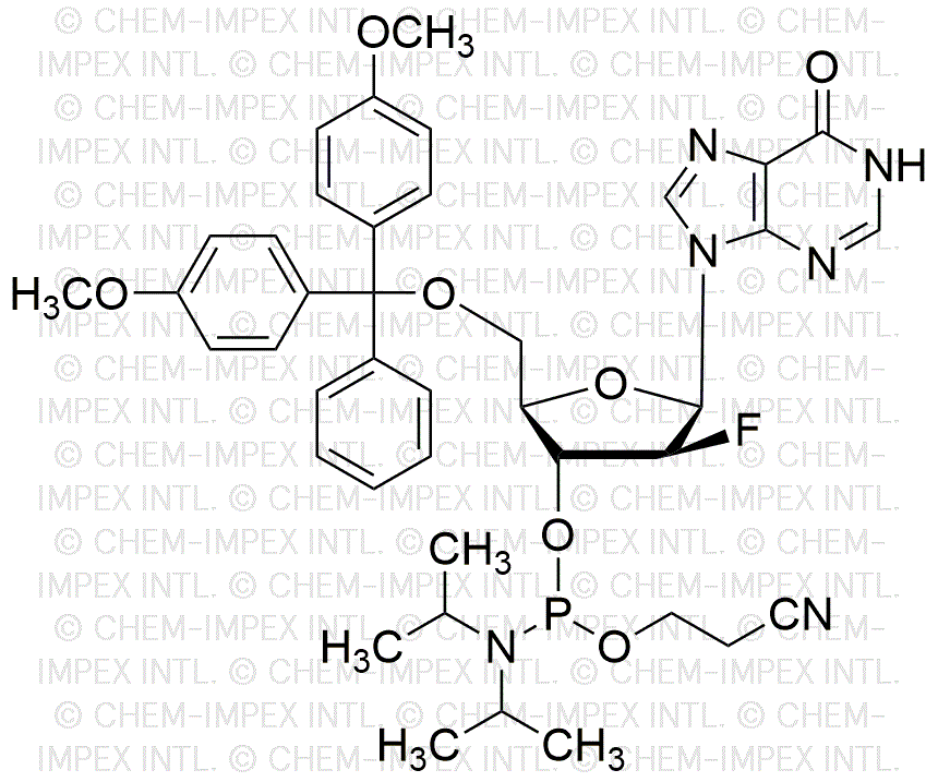 5'-O-(4, 4'-Dimethoxytrityl)-2'-fluoro-deoxy-arabinoinosine-3'-cyanoethyl phosphoramidite