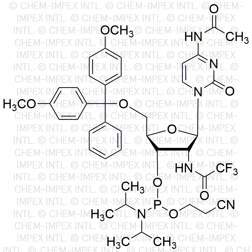 5'-O-(4, 4'-diméthoxytrityl)-N4-acétyl-2'-trifluoroacétamido-2'-désoxycytidine-3'-cyanoéthyl phosphoramidite