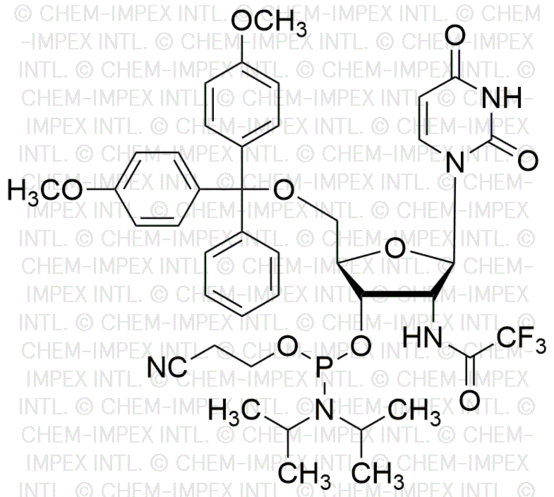 5'-O-(4, 4'-Dimetoxitritil)-2'-trifluoroacetamido-2'-desoxiuridina-3'-cianoetil fosforamidita