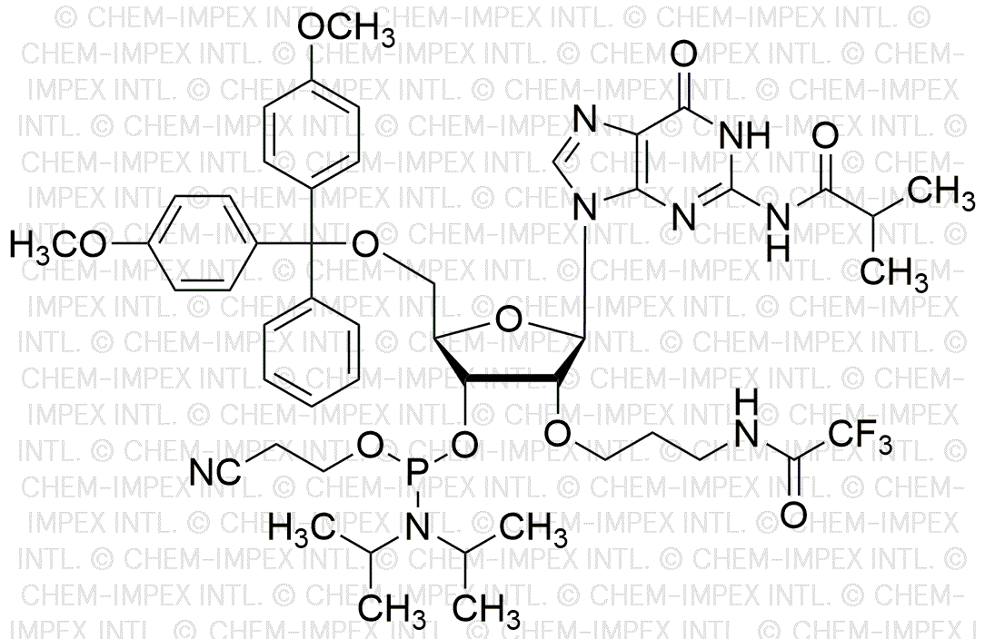 5'-O-(4, 4'-Dimethoxytrityl)-N2-isobutyryl-2'-O-trifluoroacetamido propyl-guanosine-3'-cyanoethyl phosphoramidite