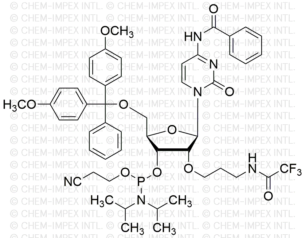 N4-Benzoil-5'-O-(4, 4'-dimetoxitritil)-2'-O-trifluoroacetamido propil-citidina-3'-[(2-cianoetil)-(N, N-diisopropropil)]fosforamidita