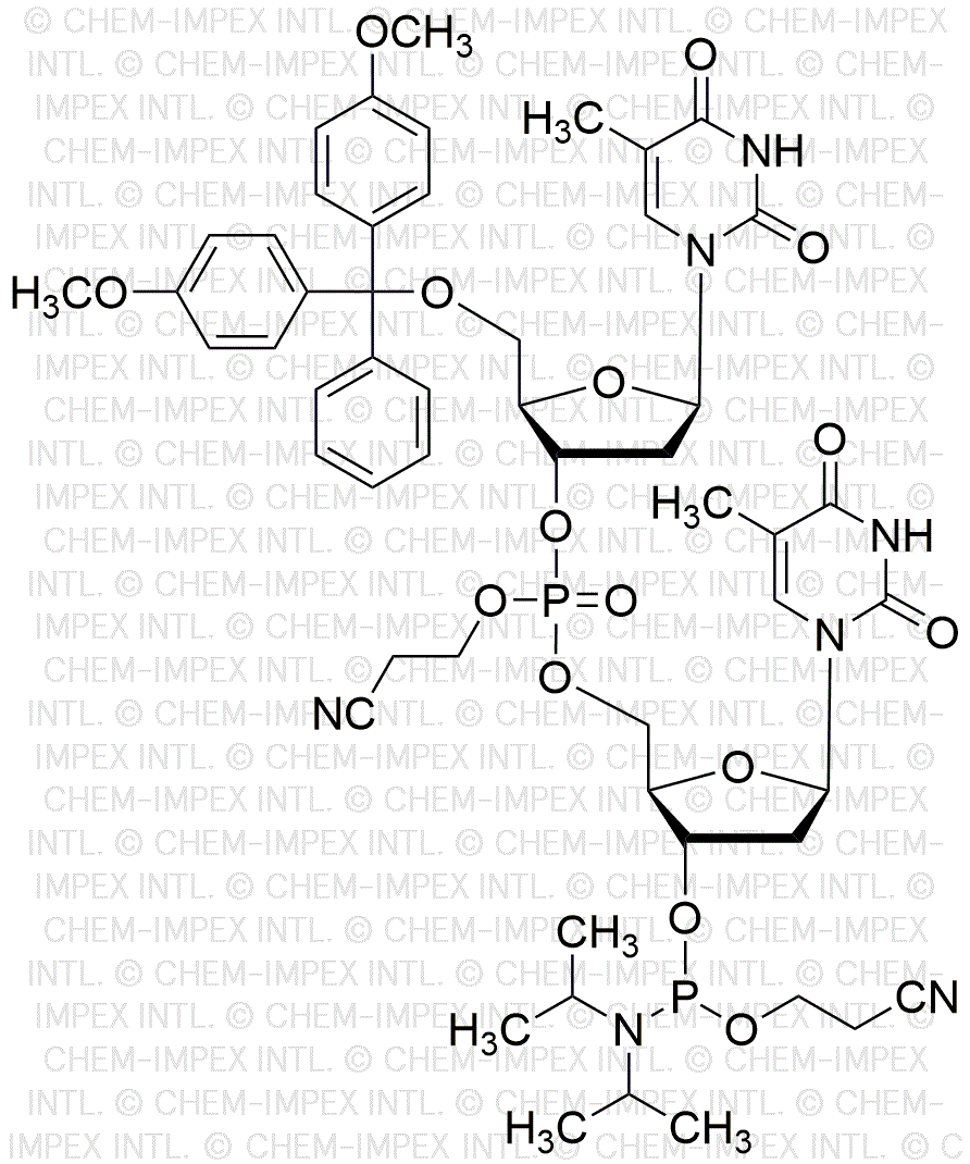 [5'-O-(4, 4'-Dimethoxytrityl)-5-methyl-2'-deoxyuridine](pCyEt)[5-methyl-2'-deoxyuridine-3'-cyanoethyl phosphoramidite]