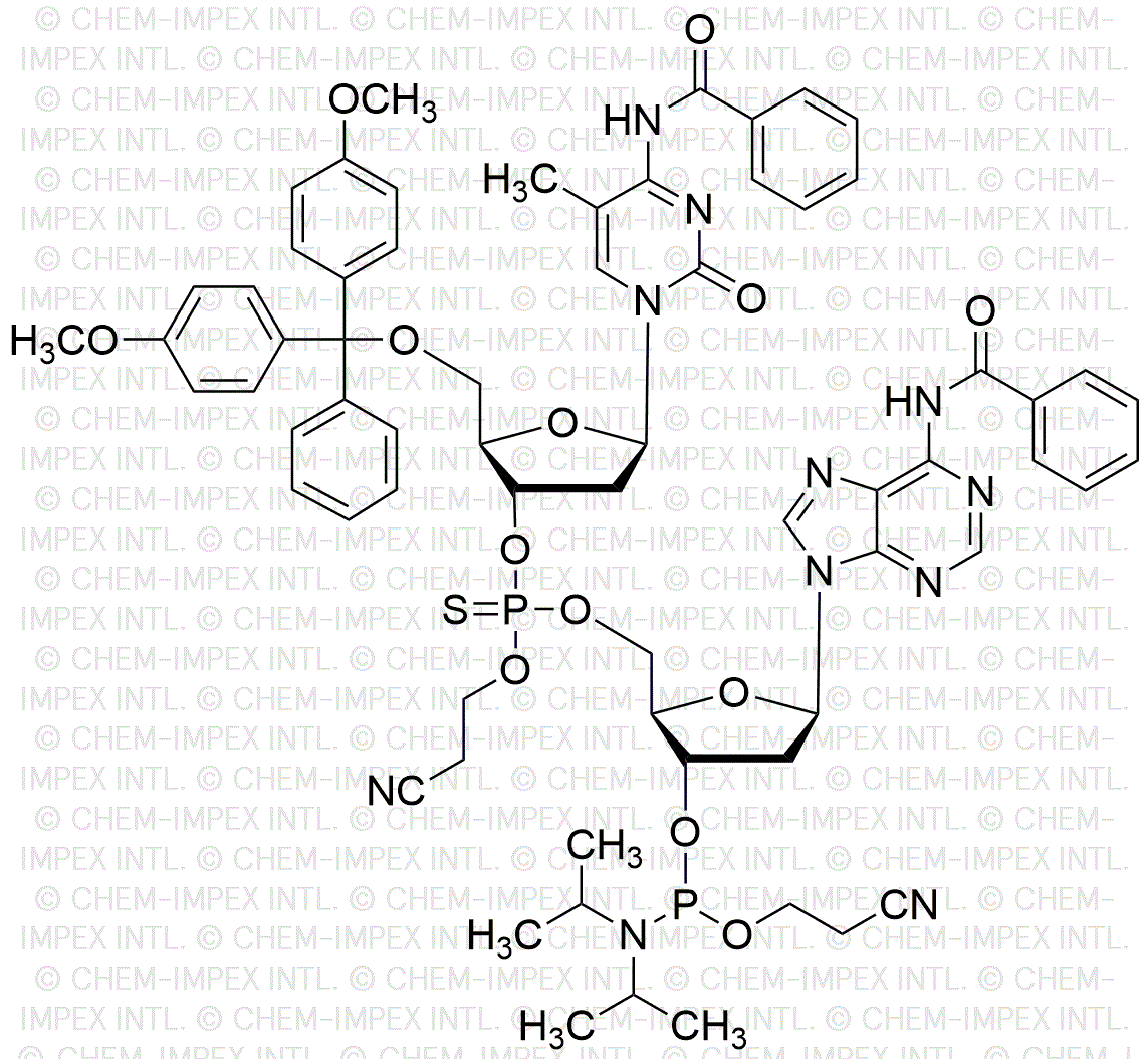 [5'-O-(4, 4'-Dimethoxytrityl)-5-methyl-2'-dC(benzoyl)](P-thio-pCyEt)[2'-deoxyadenosine(benzoyl)-3'-cyanoethyl phosphoramidite]