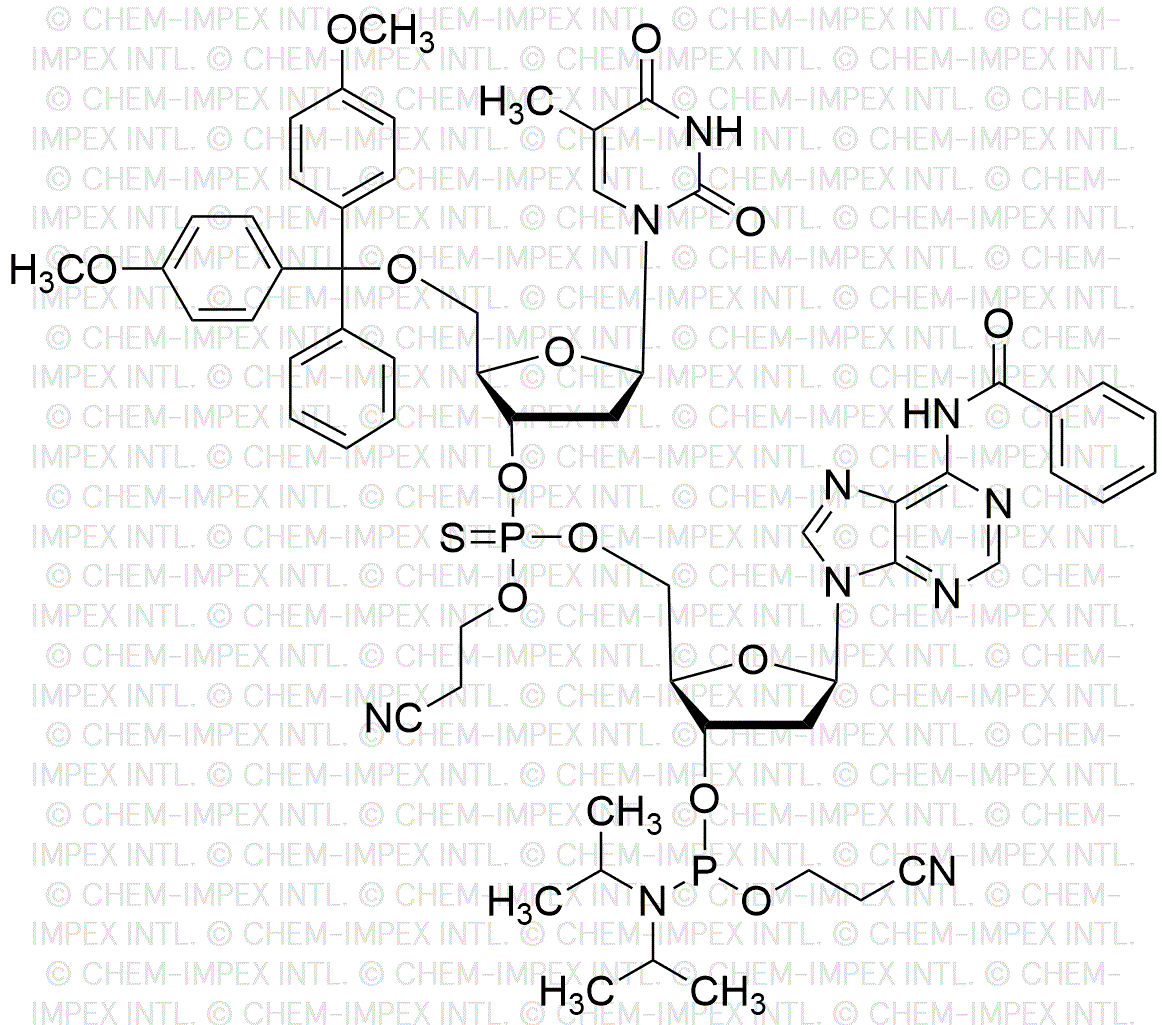 [5'-O-(4, 4'-Dimethoxytrityl)-2'-deoxythymidine](P-thio-pCyEt)[2'-deoxyadenosine(benzoyl)-3'-cyanoethyl phosphoramidite]