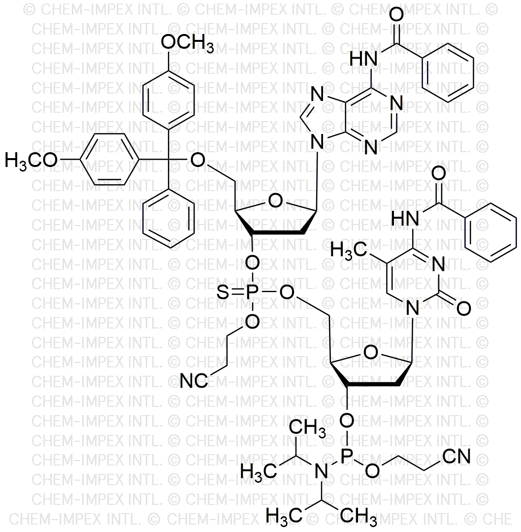 [5'-O-(4, 4'-Dimethoxytrityl)-2'-deoxyadenosine(benzoyl)](P-thio-pCyEt)[5-methyl-2'-dC(benzoyl)-3'-cyanoethyl phosphoramidite]