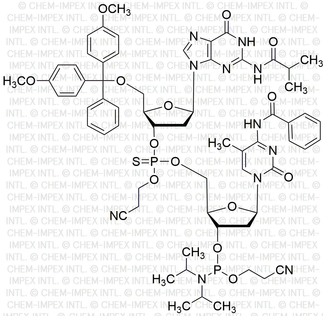 [5'-O-(4, 4'-Dimethoxytrityl)-2'-deoxyguanosine(isobutyryl)](P-thio-pCyEt)[5-methyl-2'-dC(benzoyl)-3'-cyanoethyl phosphoramidite]