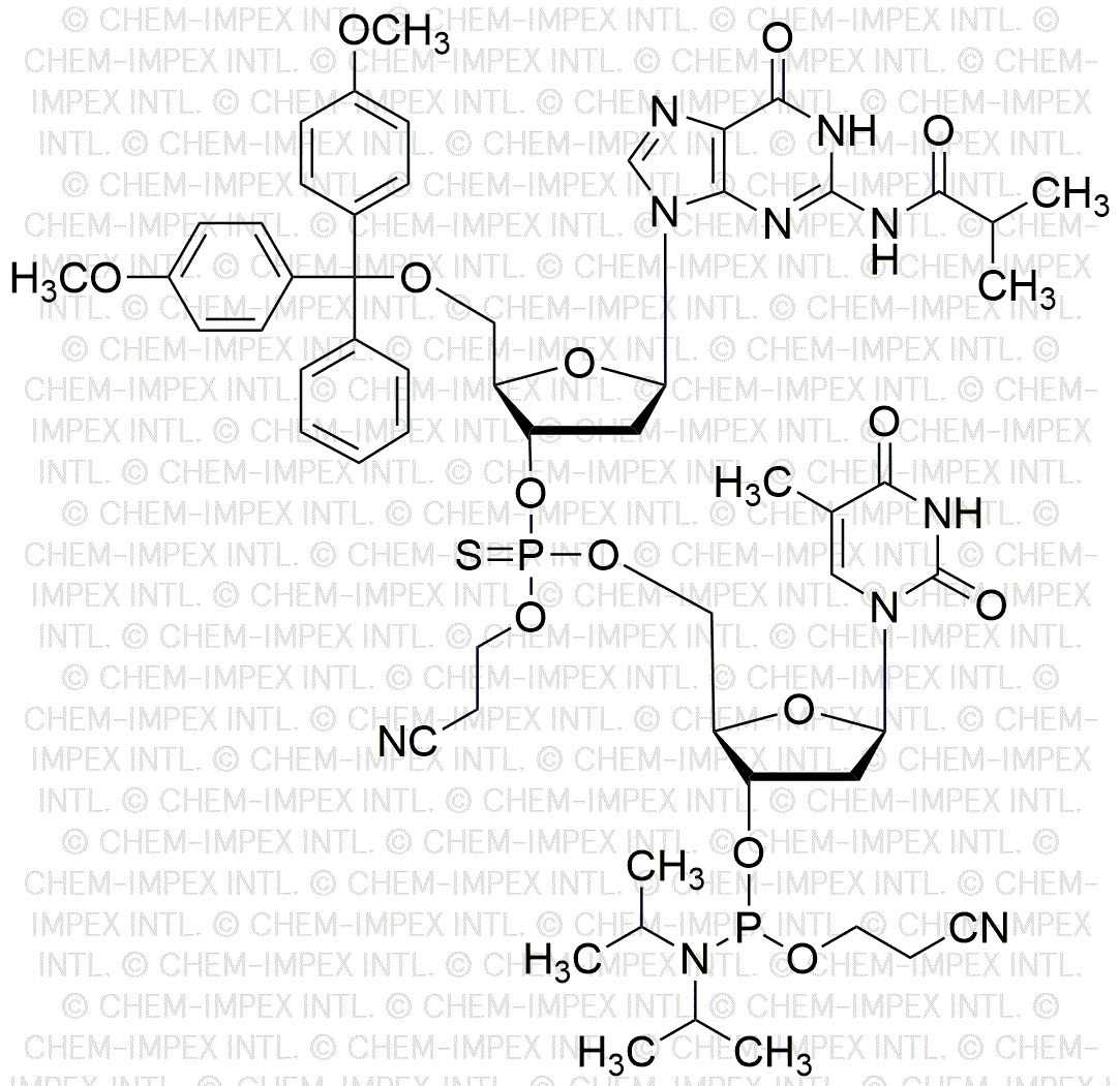 [5'-O-(4, 4'-Dimethoxytrityl)-2'-deoxyguanosine(isobutyryl)](P-thio-pCyEt)[2'-deoxythymidine-3'-cyanoethyl phosphoramidite]