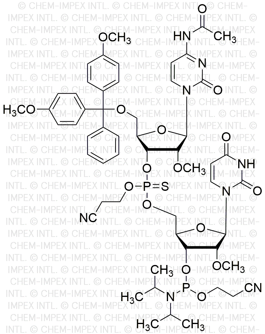 [5'-O-(4, 4'-Dimethoxytrityl)-2'-O-methyl-C(acetyl)](P-thio-pCyEt)[2'-O-methyl-U-3'-cyanoethyl phosphoramidite]