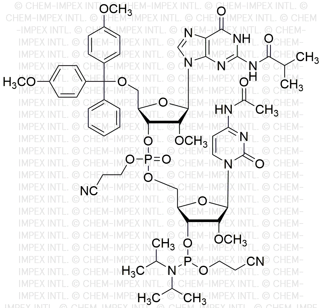 [5'-O-(4, 4'-Dimethoxytrityl)-2'-O-methyl-G(isobutyryl)](pCyEt)[2'-O-methyl-C(acetyl)-3'-cyanoethyl phosphoramidite]