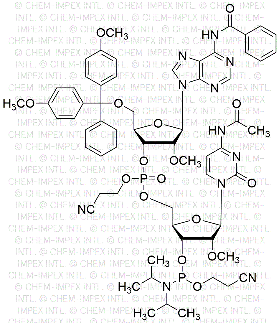 [5'-O-(4, 4'-Dimethoxytrityl)-2'-O-methyl-A(benzoyl)](pCyEt)[2'-O-Me-C(acetyl)-3'-cyanoethyl phosphoramidite]