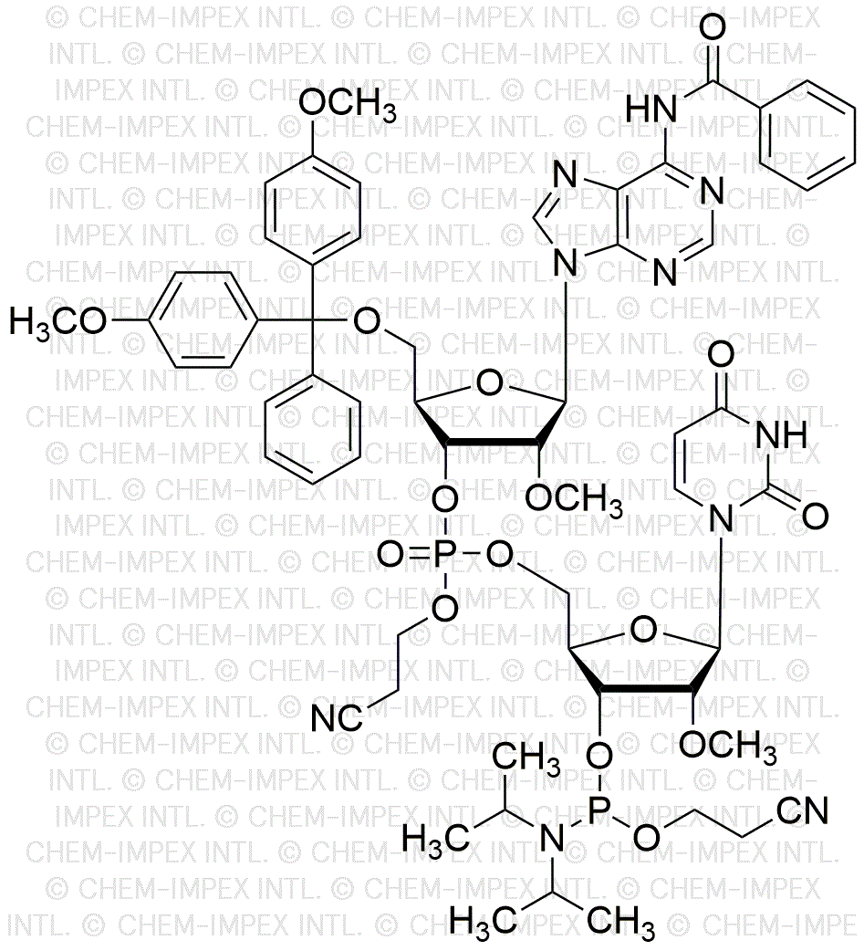 [5'-O-(4, 4'-Dimethoxytrityl)-2'-O-methyl-A(benzoyl)](pCyEt)[2'-O-Me-U-3'-cyanoethyl phosphoramidite]