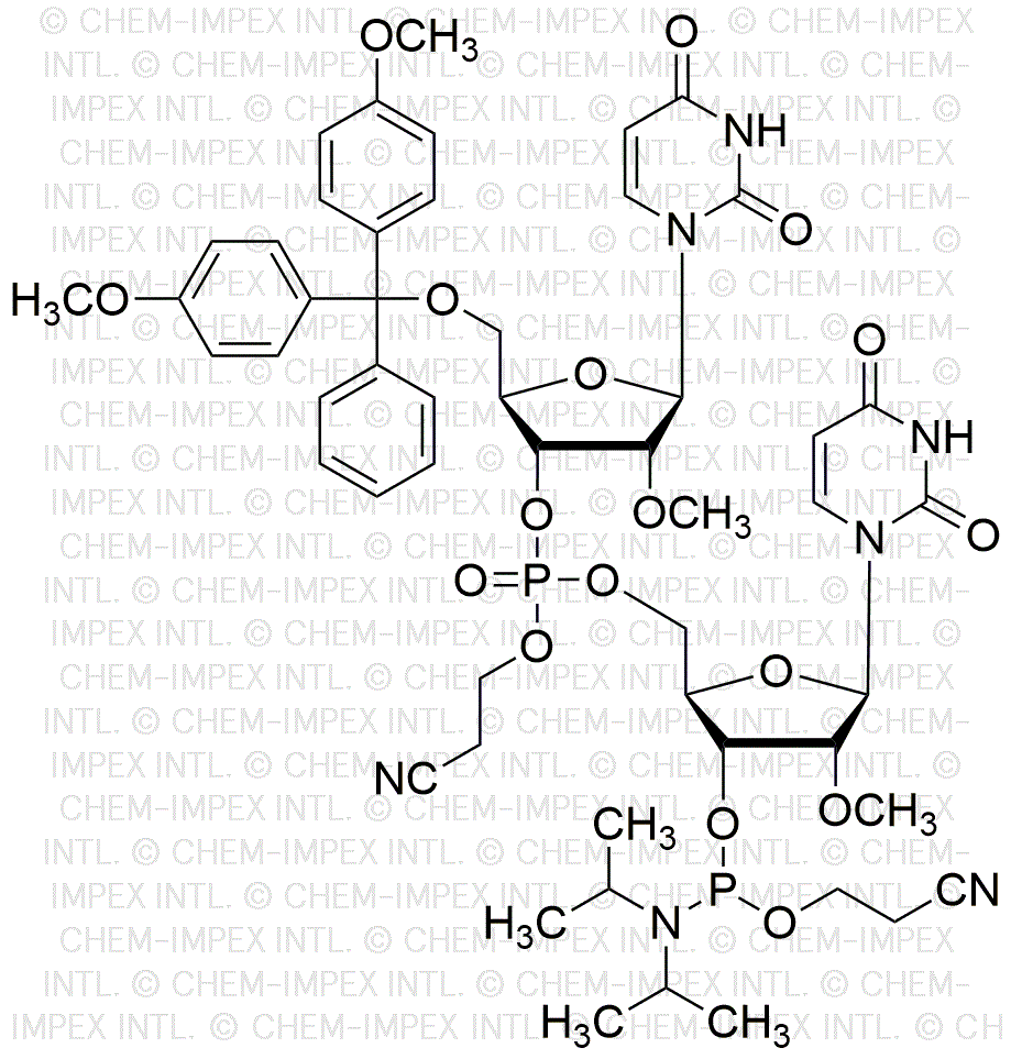 [5'-O-(4, 4'-Dimethoxytrityl)-2'-O-methyl-U](pCyEt)[2'-O-Me-U-3'-cyanoethyl phosphoramidite]