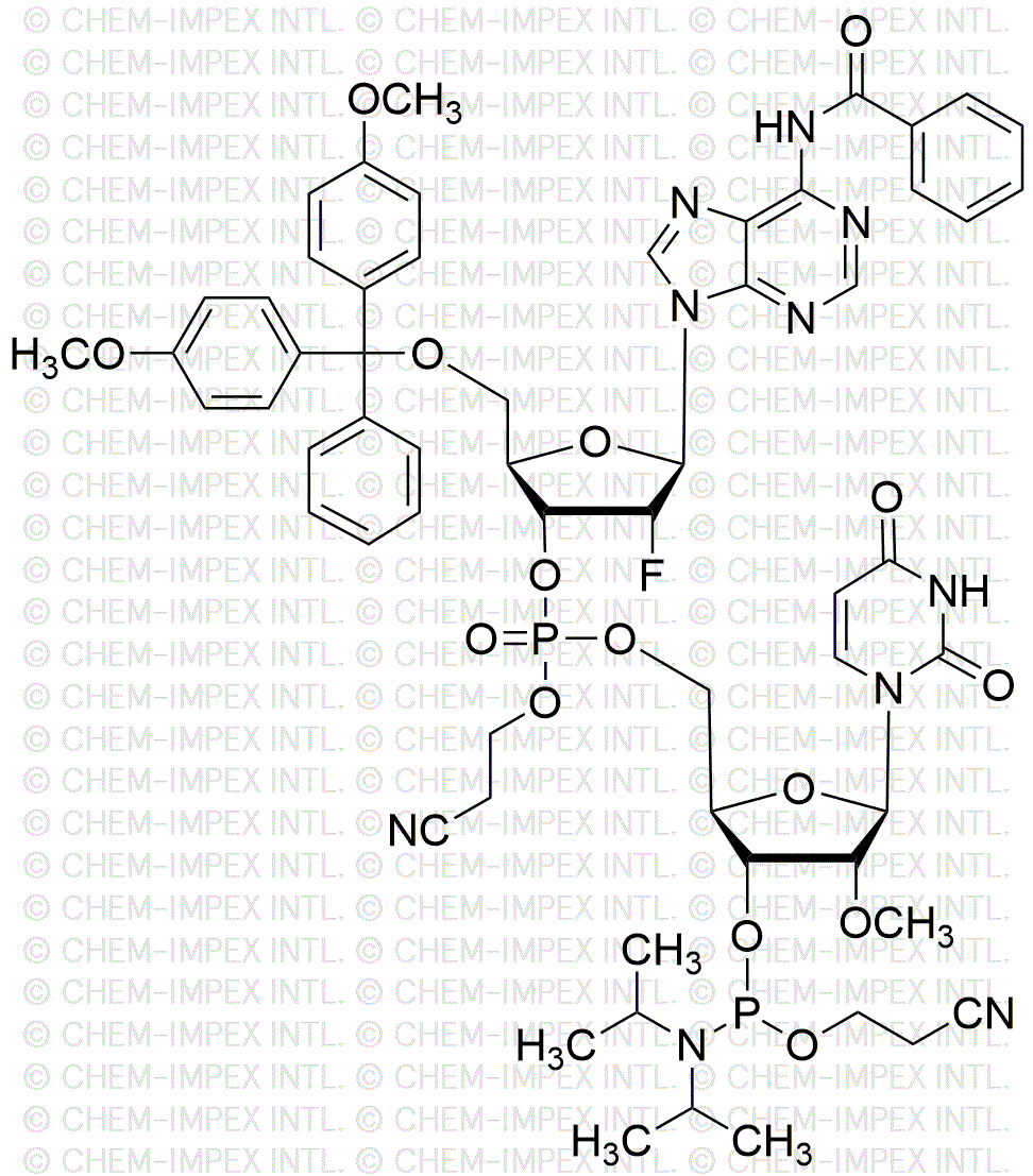 [5'-O-(4, 4'-Dimethoxytrityl)-2'-fluoro-2'-deoxyadenosine(benzoyl)](pCyEt)[2'-O-methyl-U-3'-cyanoethyl phosphoramidite]