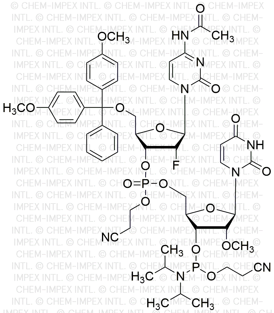 [5'-O-(4, 4'-Dimethoxytrityl)-2'-fluoro-dC(acetyl)](pCyEt)[2'-O-methyl-U-3'-cyanoethyl phosphoramidite]