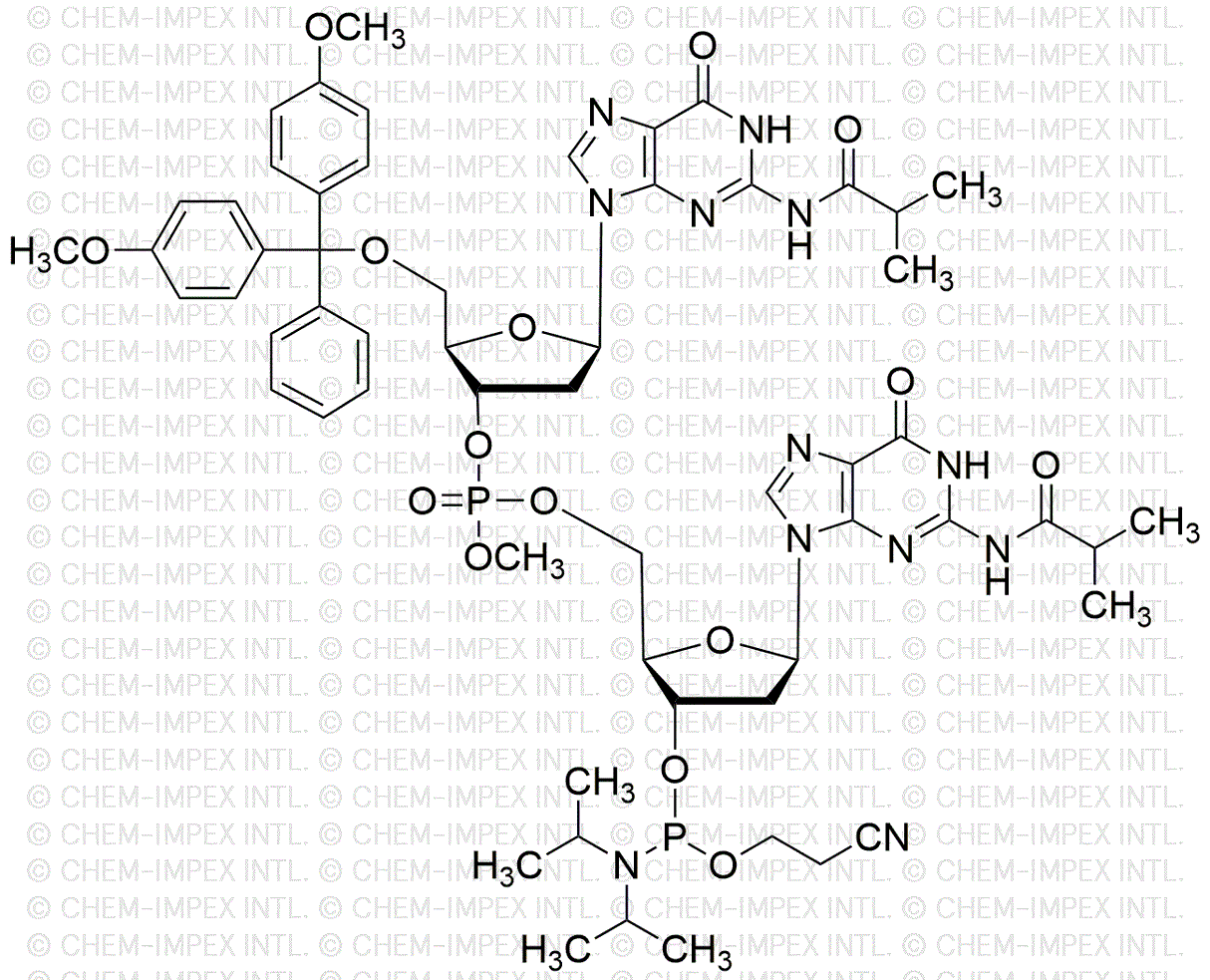 [5'-O-(4, 4'-dimethoxytrityl)-2'-dG(iBu)](pMe)[2'-dG(iBu)-3'-cyanoethyl phosphoramidite]