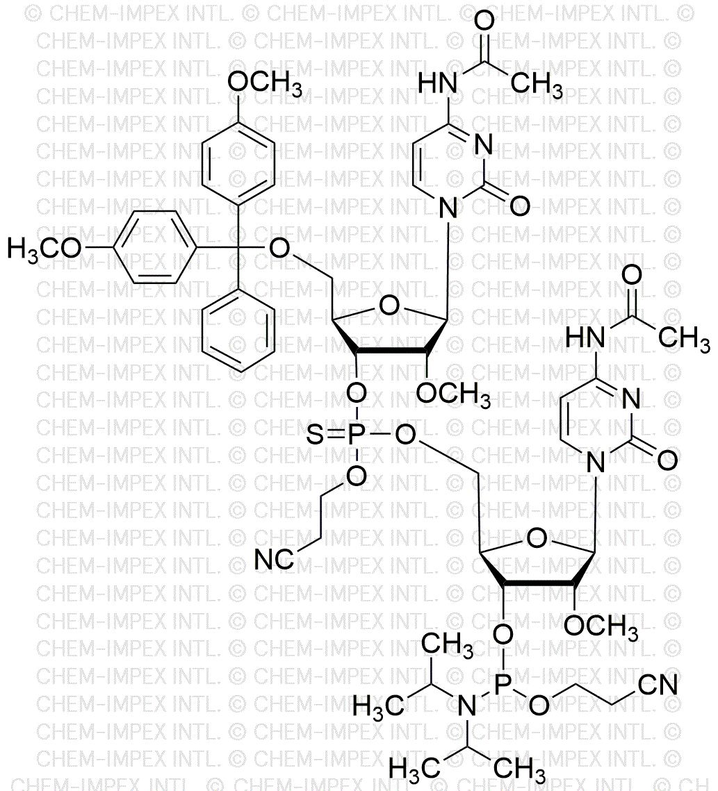 [5'-O-(4, 4'-dimetoxitritil)-2'-O-Me-C(Ac)](p-tio-pCyEt)[2'-O-Me-C(Ac)-3'-cianoetil fosforamidita