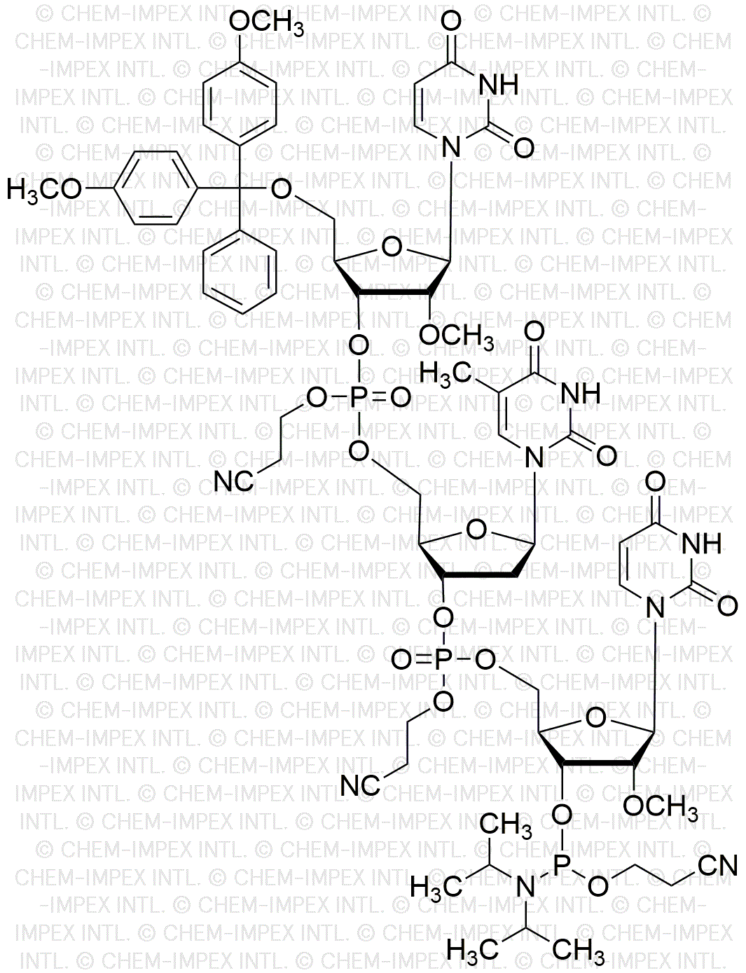 [5'-O-(4, 4'-Dimethoxytrityl)-2'-OMe-U](pCyEt)[2'-dT](pCyEt)[2'-OMe-U-3'-cyanoethyl phosphoramidite]