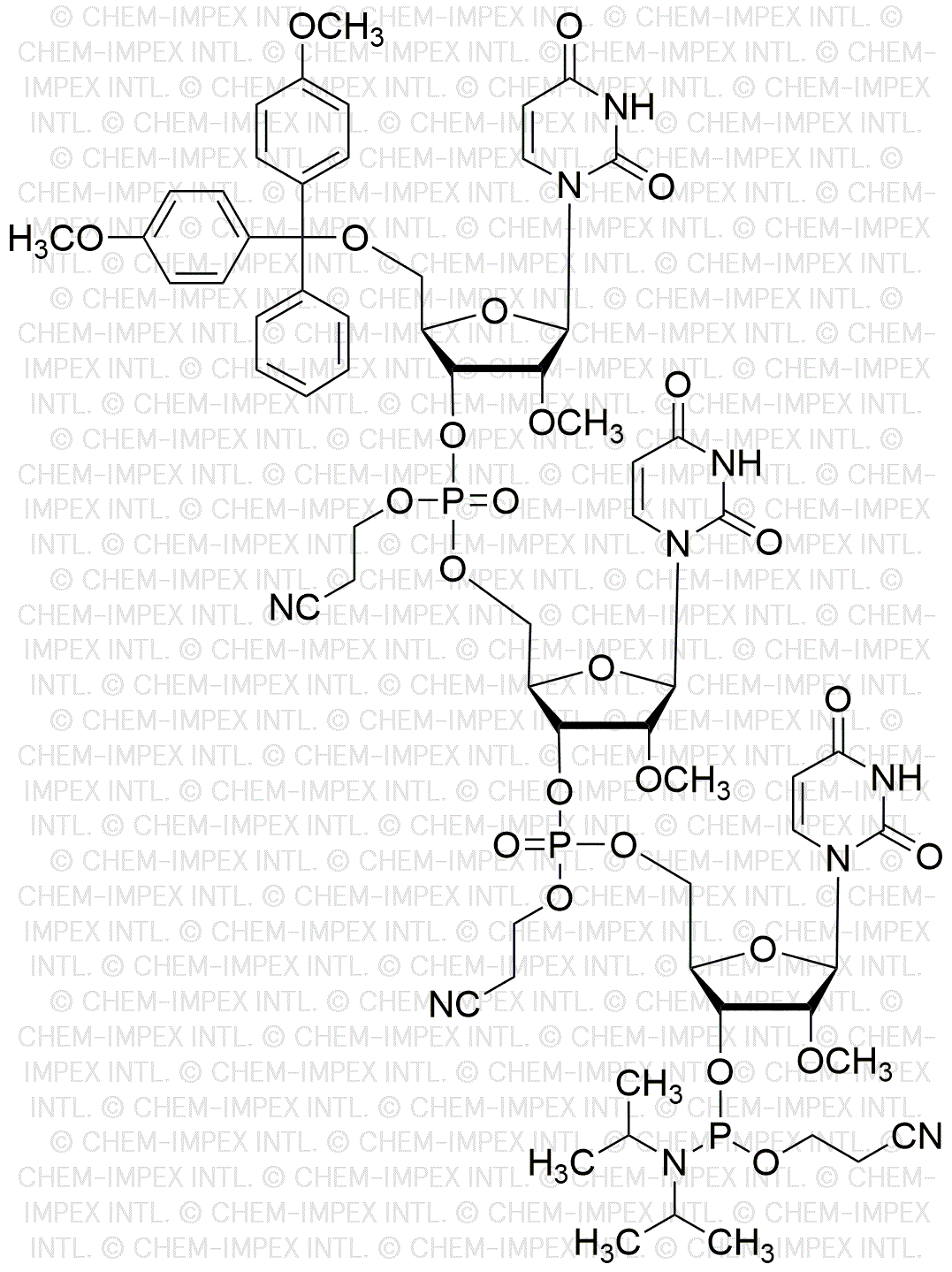 [5'-O-(4, 4'-Dimethoxytrityl)-2'-OMe-U](pCyEt)[2'-O-Me-U](pCyEt)[2'-OMe-U-3'-cyanoethyl phosphoramidite]