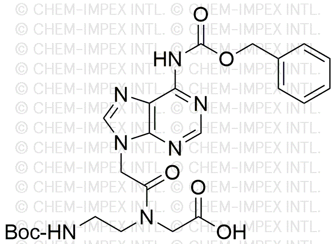 N-((N6-(benzyloxycarbonyl)adénine-9-yl)acétyl)-N-(2-boc-aminoéthyl)glycine