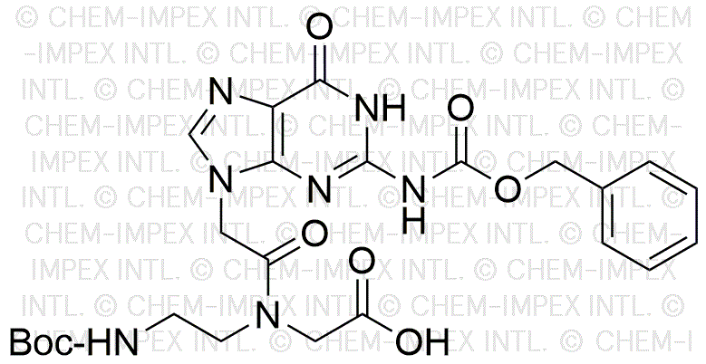 N-((N2-(benzyloxycarbonyl)guanine-9-yl)acétyl)-N-(2-boc-aminoéthyl)glycine