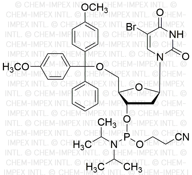 5-Bromo-5'-O-(4, 4'-dimetoxitritil)-2'-desoxiuridina-3'-cianoetil fosforamidita