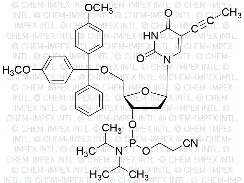 5'-O-(4, 4'-Dimethoxytrityl)-5-(1-propynyl)-2'-deoxyuridine-3'-cyanoethyl phosphoramidite