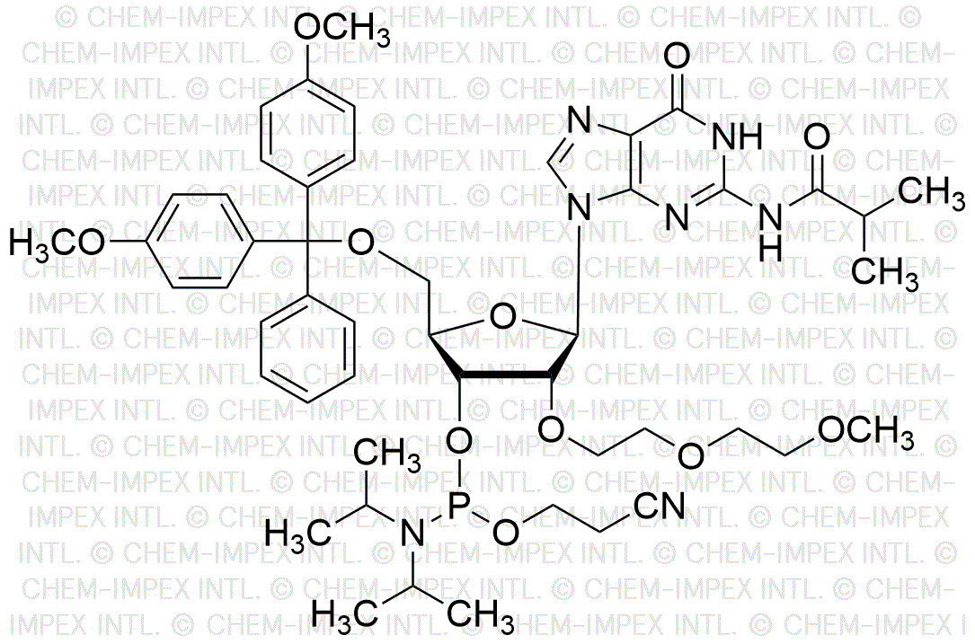 Fosforamidita de N2-isobutiril-5'-O-(4, 4'-dimetoxitritil)-2'-O-(2-(2-metoxietoxi)etil)guanosina-3'-cianoetilo