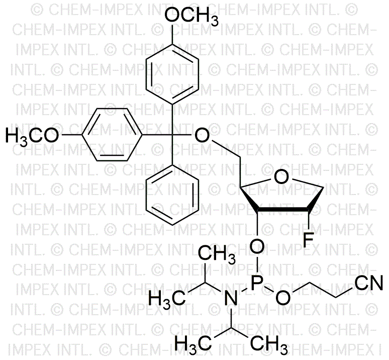 5-O-(4, 4'-Dimetoxitritil)-2-fluoro-1-desoxirribosa-3-cianoetil fosforamidita