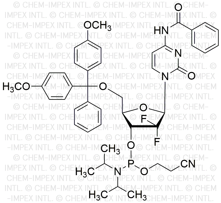 5'-O-5'-O-(4, 4'-diméthoxytrityl)-N4-benzoyl-2'-désoxy-2', 2'-difluorocytidine 3'-cyanoéthyl phosphoramidite