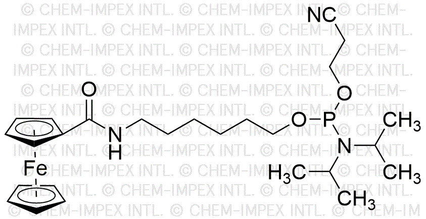 N-Ferrocenoil-6-aminohexan-1-(2-cianoetil-diisopropilaminofosforamidina)