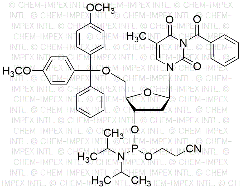 5'-O-(4, 4'-diméthoxytrityl)-N3-benzoyl-thymidine-3'-cyanoéthyl phosphoramidite