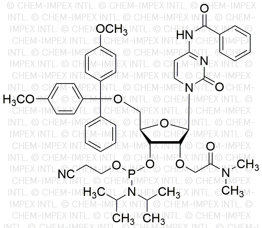 N4-Benzoil-5'-O-(4, 4'-dimetoxitritil)-2'-O-[2-(dimetilamino)-2-oxoetoxi]citidina-3'-O-[(2-cianoetil)-N, N-diisopropil] fosforamidita