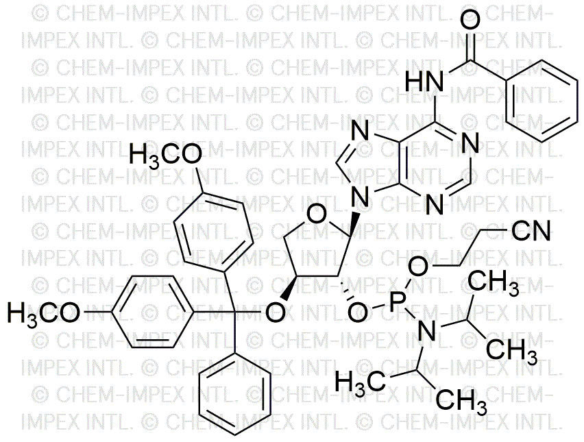 3'-O-(4, 4'-diméthoxytrityl)-N6-benzoyl-α-L-thréofuranosyl-adénosine-2'-cyanoéthyl phosphoramidite